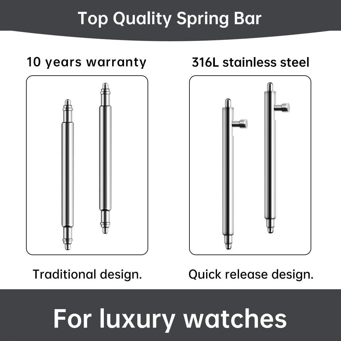 Maikes 316L jam tangan cepat l - Curved Spring Bar ulasan dan harga